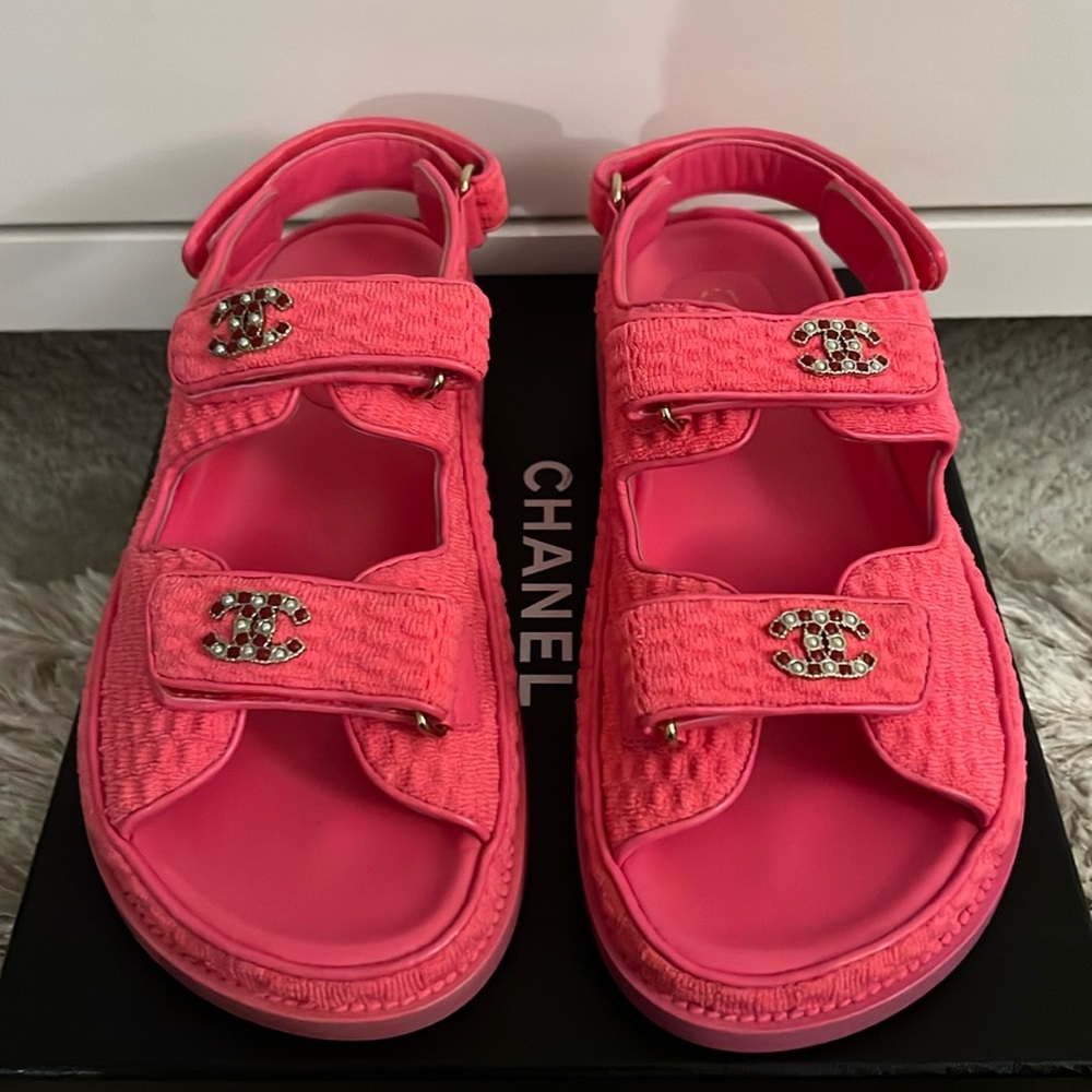 💯Authentic Chanel Dad Sandal